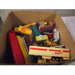 Box of toy trucks