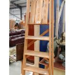 A wooden ladder.