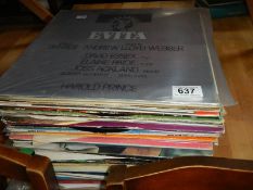 A quantity of LP records.