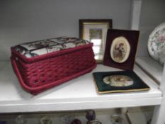 A sewing box,