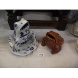 2 fabulous frog money boxes