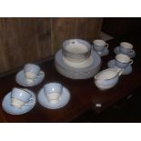A Doulton 2004 blue and white table ware