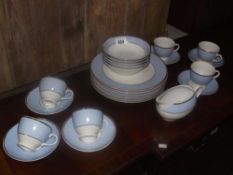 A Doulton 2004 blue and white table ware