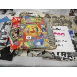 A collection of music books and ephemera including Beatles, Cliff Richard etc.