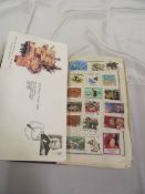 A Normandy stamp album and contents