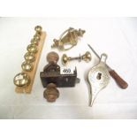 A quantity of door knobs, door knocker etc.