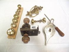 A quantity of door knobs, door knocker etc.