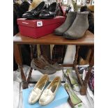 Five pairs of designer brand shoes, Salvatore Ferragamo, Florence, Italy, ladies kid shoes, Think,