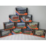 Eight die cast Corgi bus models.