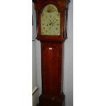 An oak 8 day Peter Gill, Aberdeen, long case clock.