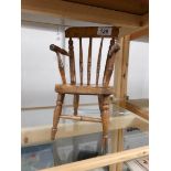 A small Windsor chair (possibly traveller's sample).