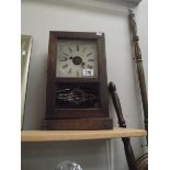 An American style mantle clock, one spring overwound.