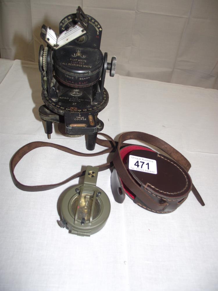 A RAF Astro compass and an Artillery 64 compass - Image 5 of 5