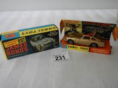 A Corgi 261 James Bond Aston Martin 1965-69 issue, virtually mint in original box.