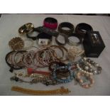 A quantity of bracelets and bangles