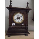 A Fattorini & Sons, Bradford oak mantle clock.