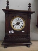 A Fattorini & Sons, Bradford oak mantle clock.