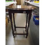 A 1930's oak side table.