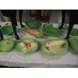 A good selection of leaf patterned dishes including Beswick, Royal Winton etc.