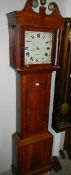 An oak 30 hour long case clock, 'Aris' Uppingham.