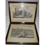 A pair of early 20th century framed and glazed engravings of Durham.