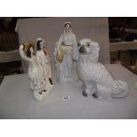 3 Victorian Staffordshire figures - Ruth,