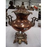 A Victorian copper samovar urn.