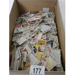 Approximately 2000 cigarette cards from a variety of manufacturers including Player's, Churchman,