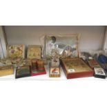 A shelf of vintage puzzles, games, jigsaws, cards etc.