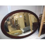 An Edwardian bevel edge mirror