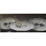 3 decorative fish plates.