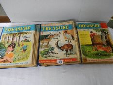 3 binders containing mid 1960's children's Treasure comics.