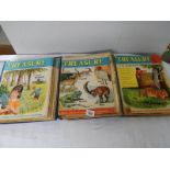 3 binders containing mid 1960's children's Treasure comics.