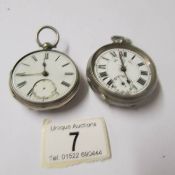 A silver Fuzee pocket watch dated 1873 and a further pocket watch stamped 'The Big Ben Watch' L.W.M.