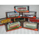 Eight 176 scale Giblow Exclusive First Editions (EFE) buses.