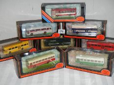 Eight 176 scale Giblow Exclusive First Editions (EFE) buses.