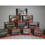 Ten 176 scale die cast Giblow Exclusive First Editions (EFE) buses.