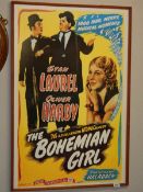 A film poster of Laurel and Hardy 'The Bohemian Girl'