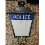 An old street lamp with Police motif. ****Condition report**** Size 43.5 x 43.