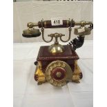 A decorative vintage phone