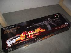 A boxed Airsoft GR16 Carbine Plastic Gun with Pneumatic Blow Back System.