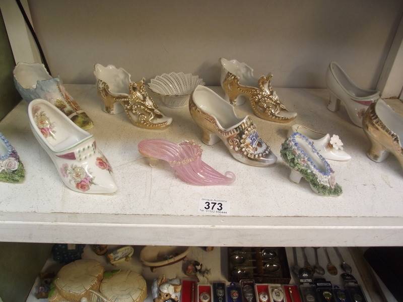 2 shelves of collectors shoes, spoons, 2 items of Pendelfin etc. - Image 2 of 3