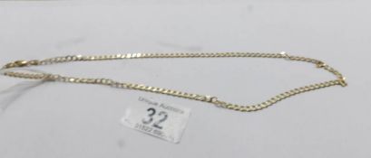 A 9ct gold chain, 6.5 grams. ****Condition report**** Length 50cm.