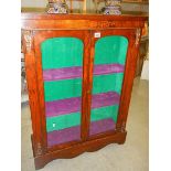 A good Victorian inlaid pier cabinet with key.