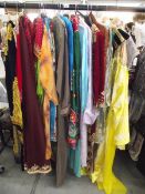 A good selection of male and female Indian clothing.