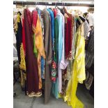 A good selection of male and female Indian clothing.