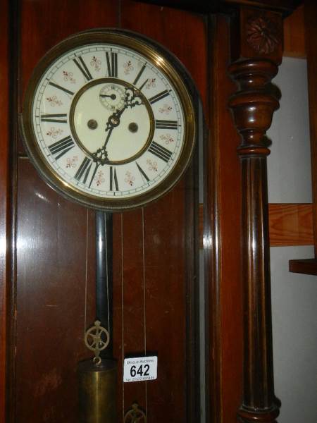 A double regulator wall clock. - Image 2 of 2