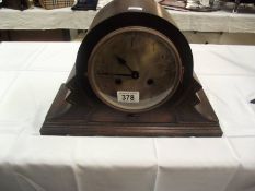 1930's oak mantle clock i.w.o.