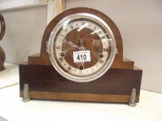 An Enfield art deco Westminster chime mantel clock, no key, i.w.o.