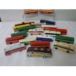 Approximately 20 various die cast Corgi single decker buses.